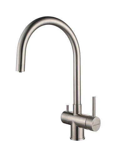 Смеситель для кухни Paulmark Heller He213218-SS Брашированное сталь