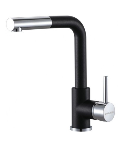 Смеситель для кухни Paulmark Kassel Ka214311-418 Черный металлик Хром