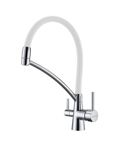 Смеситель для кухни Paulmark Siegen Si213111-CRw Хром Белый