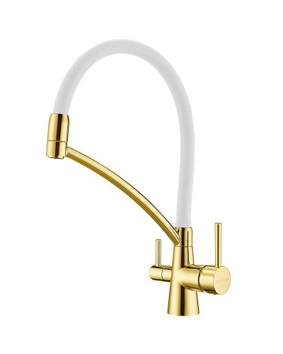 Смеситель для кухни Paulmark Siegen Si213111-Gw Золото Белый
