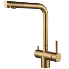 Смеситель для кухни Paulmark Skalen Sk213020-BG Брашированное золото