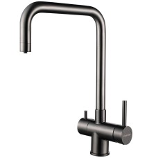 Смеситель для кухни Paulmark Wetter We213030-GM Вороненая сталь