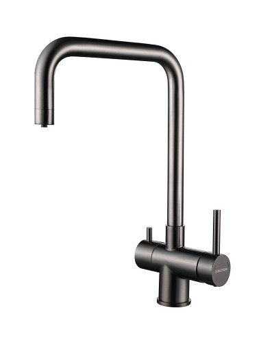 Смеситель для кухни Paulmark Wetter We213030-GM Вороненая сталь