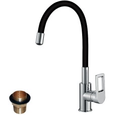 Смеситель для кухни Rossinka Z35-35U-Black Черный Хром