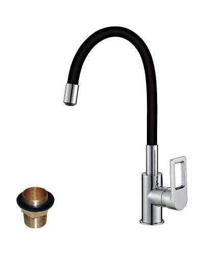 Смеситель для кухни Rossinka Z35-35U-Black Черный Хром