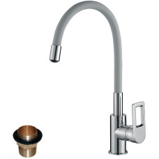 Смеситель для кухни Rossinka Z35-35U-Gray Серый Хром