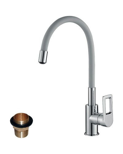 Смеситель для кухни Rossinka Z35-35U-Gray Серый Хром