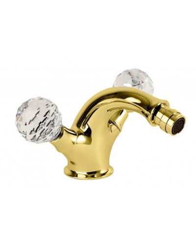 Смеситель для биде золото 24 карата, ручки Swarovski Cezares Atlantis ATLANTIS-BS1-03/24-Sw