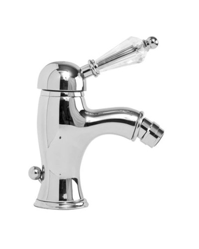 Смеситель для биде с донным клапаном хром, ручка Swarovski Cezares Vintage VINTAGE-BSM1-01-Sw