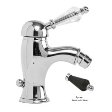 Смеситель для биде с донным клапаном хром, ручка Swarovski Nero Cezares Vintage VINTAGE-BSM1-01-Sw-N