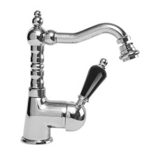 Смеситель для биде с донным клапаном хром, ручка Swarovski Nero Cezares Vintage VINTAGE-BSM2-01-Sw-N