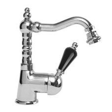 Смеситель для биде с донным клапаном хром, ручка Swarovski Nero Cezares Vintage VINTAGE-BSM2-01-Sw-N