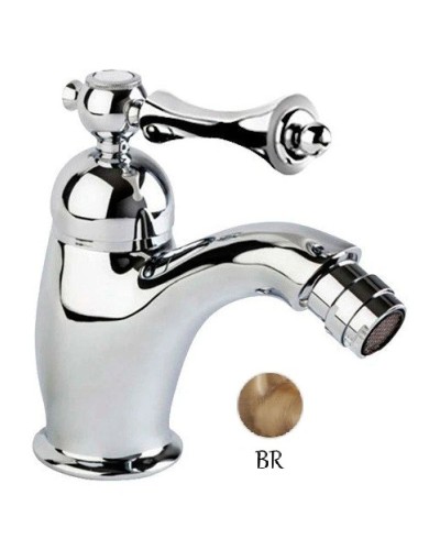 Смеситель для биде с донным клапаном бронза, ручка бронза Cezares Margot MARGOT-BSM1-02-M