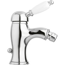 Смеситель для биде хром, ручка белая Cezares Elite ELITE-BSM1-01-Bi