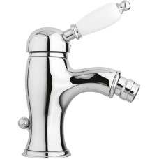 Смеситель для биде хром, ручка белая Cezares Elite ELITE-BSM1-01-Bi