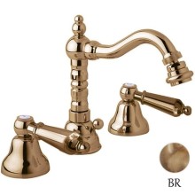 Смеситель для биде с донным клапаном бронза, ручки металл Cezares First FIRST-BBS2-02-M