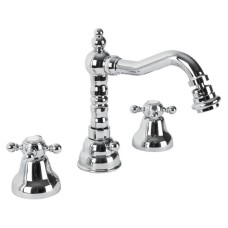 Смеситель для биде с донным клапаном хром, ручки хром Cezares Golf GOLF-BBS2-01