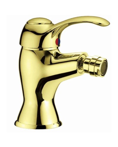 Смеситель для биде с донным клапаном золото, ручка золото Cezares Lira LIRA-BS1-03