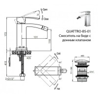 Cezares Quattro QUATTRO-BS-01 Смеситель для биде