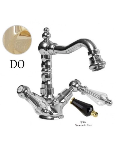 Смеситель для биде золото 24 карат, ручки Swarovski Nero Cezares Diamond DIAMOND-BS2-03/24-Sw-N
