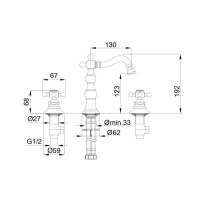 Смеситель для биде Migliore Arcadia 18392 Золото