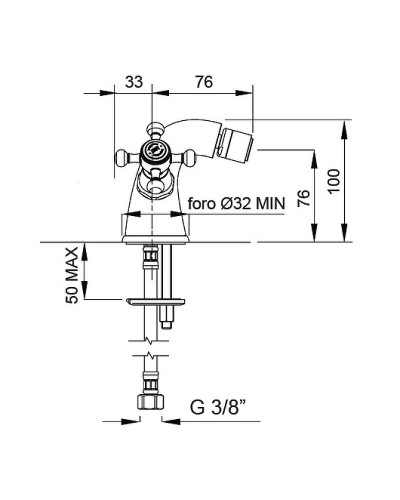 Смеситель для биде Migliore Lady 18822 Хром