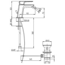 Смеситель для биде Paini Nove 09CR306 Хром