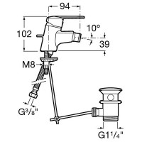 Смеситель для биде Roca Victoria 5A6N25C0M Хром