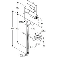 Смеситель для биде Kludi Zenta SL 485300565 Хром