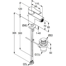 Смеситель для биде Kludi Zenta SL 485300565 Хром