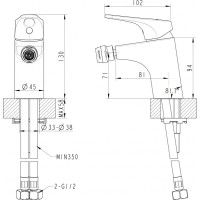 Смеситель для биде Bravat Drop-D F348162C