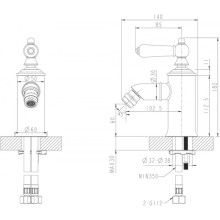 Смеситель для биде Bravat Art F375109G