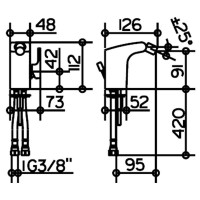 Смеситель для биде с донным клапаном KEUCO Elegance New 51609010000