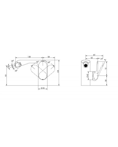 Смеситель для биде без донного клапана BelBagno Ferrano FER-BD-CRM