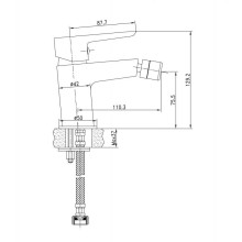 Смеситель для биде без донного клапана BelBagno Rowena ROW-BD-CRM