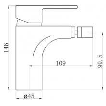 Смеситель для биде без донного клапана BelBagno Loyd LOY-BD-CRM