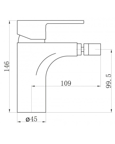 Смеситель для биде без донного клапана BelBagno Loyd LOY-BD-CRM