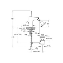 Смеситель для биде с донным клапаном Vitra T4 A41244EXP