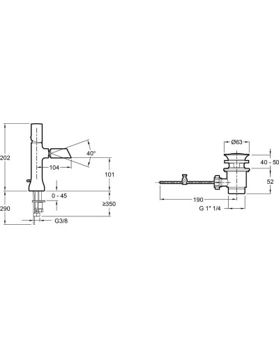 Смеситель для биде Jacob Delafon Toobi E8961-BN Полированный никель