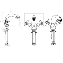 Смеситель для биде Boheme Royal Cristal 276-Royal/CRST Хром