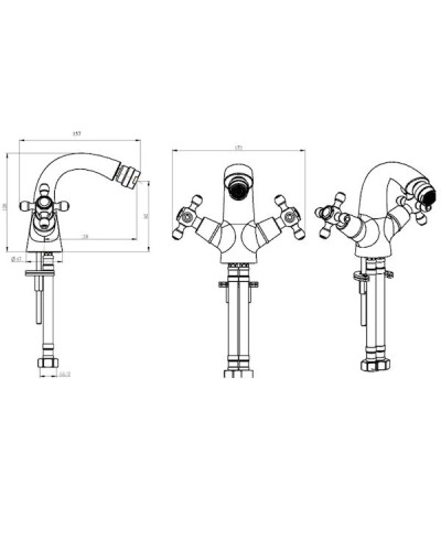 Смеситель для биде Boheme Royal Cristal 276-Royal/CRST Хром