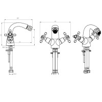 Смеситель для биде Boheme Camelia 296 Золото