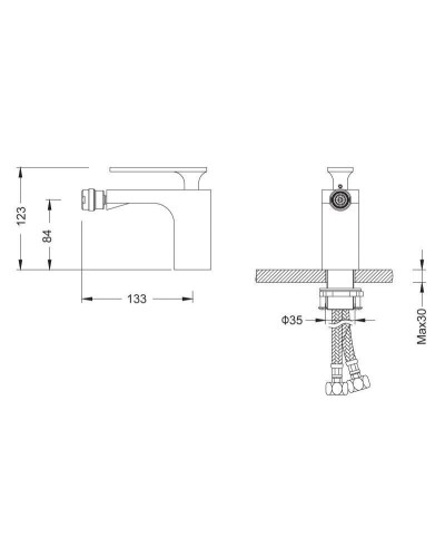 Смеситель для биде Timo Torne 4362/03F Черный
