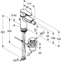 Смеситель для биде Kludi Objekta 324160575 Хром