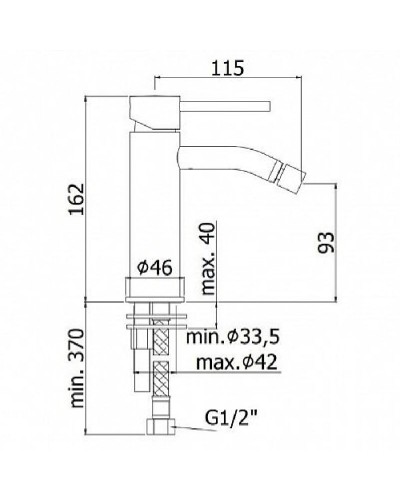 Смеситель для биде Paffoni Light LIG131BO Белый матовый