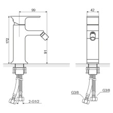 Смеситель для биде с донным клапаном Excellent Roma ARAX.8103CR