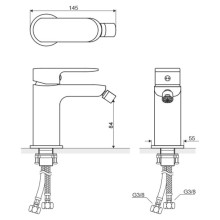 Смеситель для биде с донным клапаном Excellent Calm ARAC.5003CR