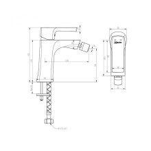 Смеситель для биде Lemark Ursus LM7208BL Черный