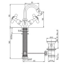 Смеситель для биде Paini Liberty 17F3251KM Старая бронза