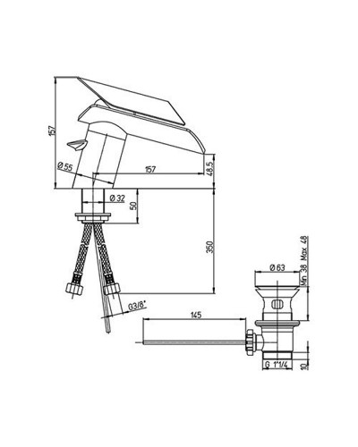 Смеситель для биде Paini Morgana 73CR306LZKM Хром